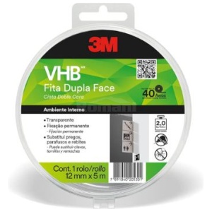 FITA DUPLA VHB FACE 12MMX5M 4910 PROFISSIONAL 3M