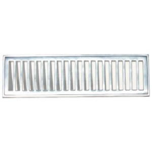 GRELHA ALUMINIO COM PORTA GRELHA 10X50CM PRIME ALUMINIO