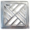 GRELHA ALUMINIO COM PORTA GRELHA 15X15CM PRIME ALUMINIO