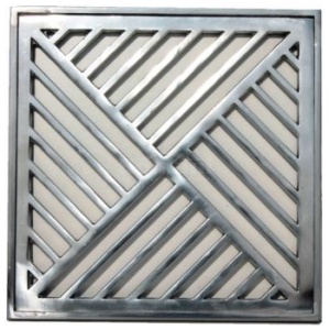 GRELHA ALUMINIO COM PORTA GRELHA 30X30CM PRIME ALUMINIO