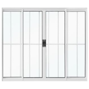 JANELA ALUM BRANCO 4F 120X100-8 C/GR CLAS CRV P 2622
