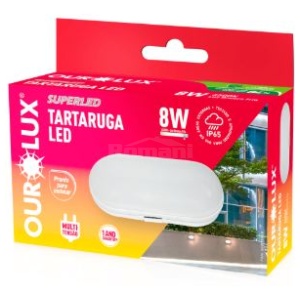 LUM TARTARUGA LED 8W BIV 6500K OVAL OUROLUX 05800