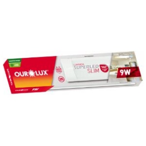 LUMINARIA LED SLIM 30CM 9W BIV 6500K OUROLUX 05898