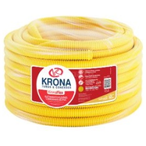 ELETRODUTO CORRUGADO AMARELO 1" (32MM) ROLO 25M KRONA