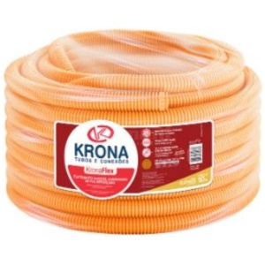 ELETRODUTO CORRUGADO LARANJA ROLO 50M 1/2" (20MM) KRONA#