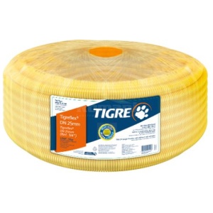 ELETRODUTO CORRUGADO AMARELA 20MM (1/2) ROLO 50M TIGREFLEX