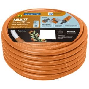 MANGUEIRA JARDIM MULTI PVC LARANJA 1/2 30M TRAMONTINA 79212301