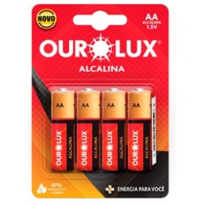 PILHA ALCALINA AA PEQ BL 4UN OUROLUX 27310
