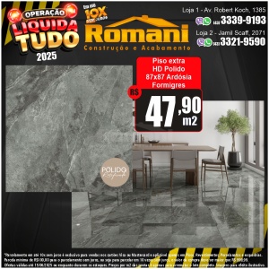 PISO ARDOSIA POLIDO 87X87 FORMIGRES 2,27MT*