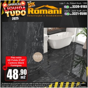 PISO FORMIGRES CARBONO BLACK RT POLI 87X87 (2,27)*