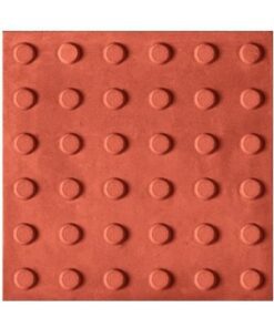 PISO TATIL ALERTA VERMELHO 30X30CM 20MM UNIDADE