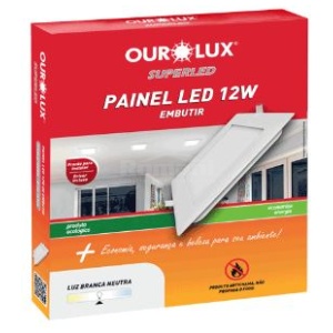 PLAFON EMB 12W BIV 6500K QUAD OUROLUX 03209