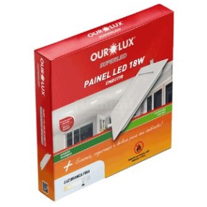 PAINEL LED QUAD EMBUTIR 18W 6500K BIVOLT OUROLUX 03207