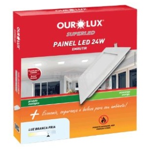 PAINEL LED QUAD EMBUTIR 24W 6500K BIV OUROLUX 03205