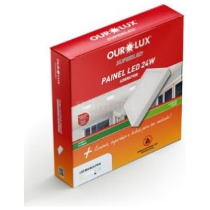 PAINEL LED QUAD SOBREPOR 24W 6500K BIV OUROLUX 03213