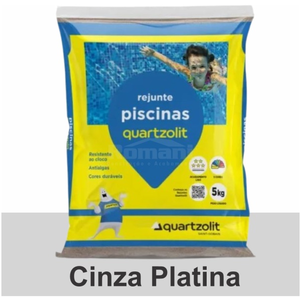 REJUNTE PISCINA FLEX 5KG CINZA PLATINA QUARTZOLIT