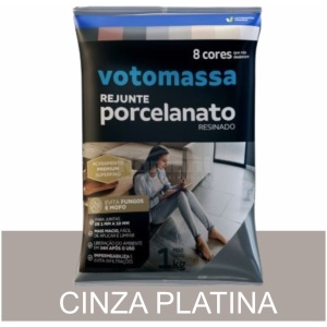 REJUNTE PORCELANATO RESINADO VOTORAN CINZA PLATINA 1KG#