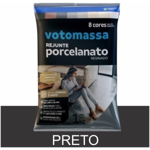 REJUNTE PORCELANATO RESINADO VOTORAN PRETO 1KG#