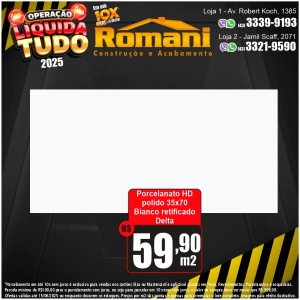 REVEST. PORC. RET. 35X70 BIANCO POLIDO DELTA 1,97
