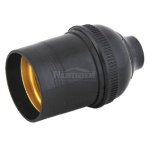 SOQUETE SEM RABICHO E27 PRETO - FERTAK