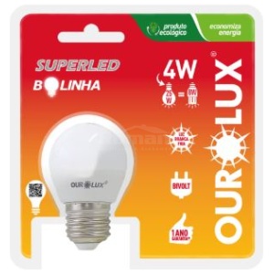 SUPERLED S30 4W BOLINHA BIVOLT 6500K OUROLUX 20000