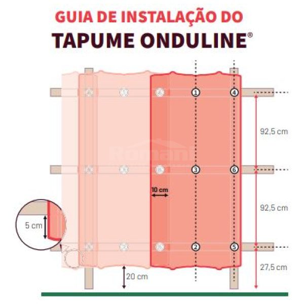 TAPUME ECOLOGICO VERDE 200 CM X 97 CM ONDULINE#