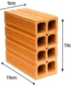 TIJOLO 8 FUROS 9X19X19CM SAPOPEMA UNIDADE#
