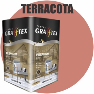 TINTA ACRILICA FOSCA PREMIUM INT/EXT 18L TERRACOTA GRAFFTEX