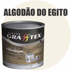 TINTA ACRILICA FOSCA PREMIUM INT/EXT 3,6L ALGODAO DO EGITO GRAFFTEX-