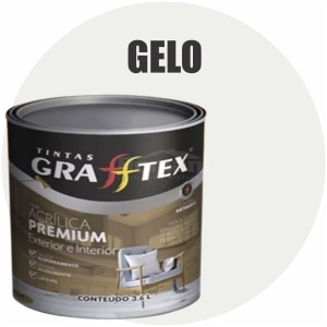 TINTA ACRILICA FOSCA PREMIUM INT/EXT 3,6L GELO GRAFFTEX-