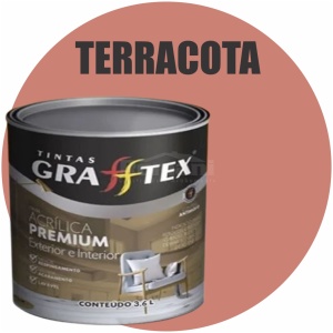 TINTA ACRILICA FOSCA PREMIUM INT/EXT 3,6L TERRRACOTA GRAFFTEX