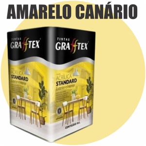 TINTA ACRILICA FOSCA STANDARD INT/EXT 18L AMARELO CANARIO GRAFFTEX