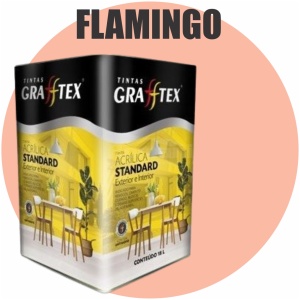 TINTA ACRILICA FOSCA STANDARD INT/EXT 18L FLAMINGO GRAFFTEX