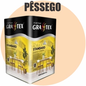 TINTA ACRILICA FOSCA STANDARD INT/EXT 18L PESSEGO GRAFFTEX