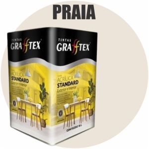 TINTA ACRILICA FOSCA STANDARD INT/EXT 18L PRAIA GRAFFTEX