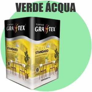 TINTA ACRILICA FOSCA STANDARD INT/EXT 18L VERDE ACQUA GRAFFTEX