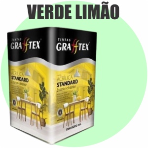 TINTA ACRILICA FOSCA STANDARD INT/EXT 18L VERDE LIMAO GRAFFTEX