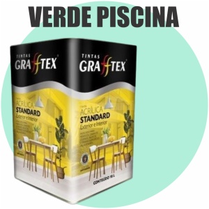 TINTA ACRILICA FOSCA STANDARD INT/EXT 18L VERDE PISCINA GRAFFTEX