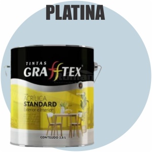 TINTA ACRILICA FOSCA STANDARD INT/EXT 3,6L PLATINA GRAFFTEX
