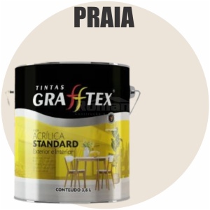 TINTA ACRILICA FOSCA STANDARD INT/EXT 3,6L PRAIA GRAFFTEX