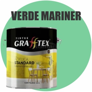 TINTA ACRILICA FOSCA STANDARD INT/EXT 3,6L VERDE MARINER GRAFFTEX