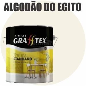 TINTA ACRILICA FOSCA STANDARD INT/EXT 3,6L ALGODAO DO EGITO GRAFFTEX-