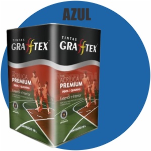 TINTA ACRILICA FOSCA PISOS E QUADRAS PREMIUM 18L AZUL GRAFFTEX