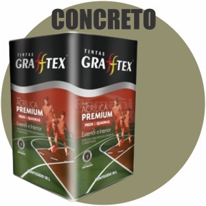 TINTA ACRILICA FOSCA PISOS E QUADRAS PREMIUM 18L CONCRETO GRAFFTEX-