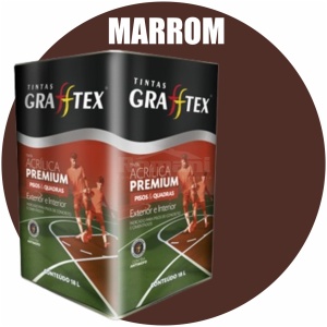 TINTA ACRILICA FOSCA PISOS E QUADRAS PREMIUM 18L MARROM GRAFFTEX
