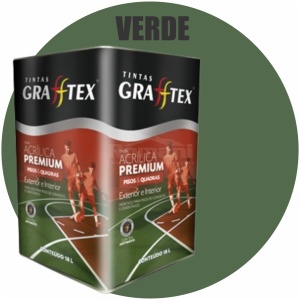 TINTA ACRILICA FOSCA PISOS E QUADRAS PREMIUM 18L VERDE GRAFFTEX