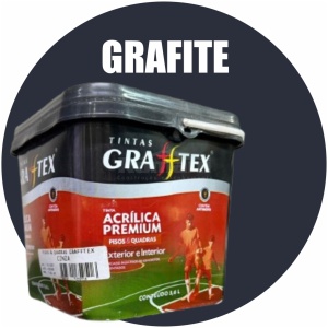 TINTA ACRILICA FOSCA PISOS E QUADRAS PREMIUM 3,6L GRAFITE GRAFFTEX-