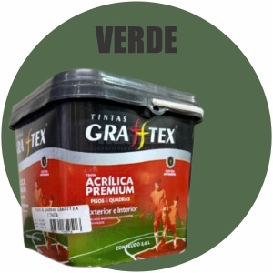 TINTA ACRILICA FOSCA PISOS E QUADRAS PREMIUM 3,6L VERDE GRAFFTEX