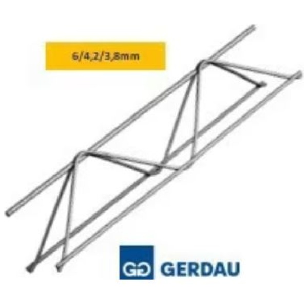 TRELIÇA REFORÇADA H8 6/4,2/4,2MM 6MT GERDAU #