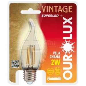 VINTAGE LED VELA CHAMA 2W BIV 2400K OUROLUX 05305